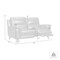 Armen Living Lizette Contemporary Loveseat in Dark Brown Wood Finish and Dove Gray Genuine Leather LCLZ2DV - alternate 2